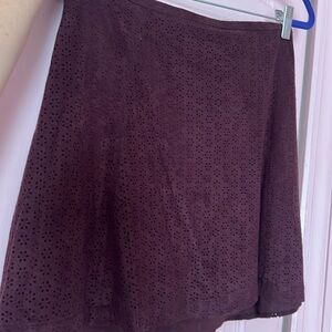 Perforated mini skirt Express